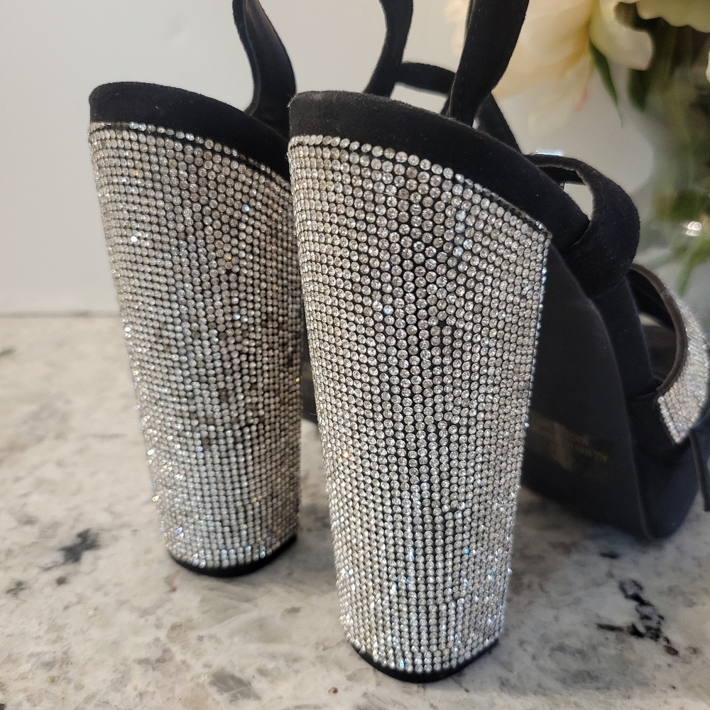 Elegant Silver Rhinestone Women's Sandals